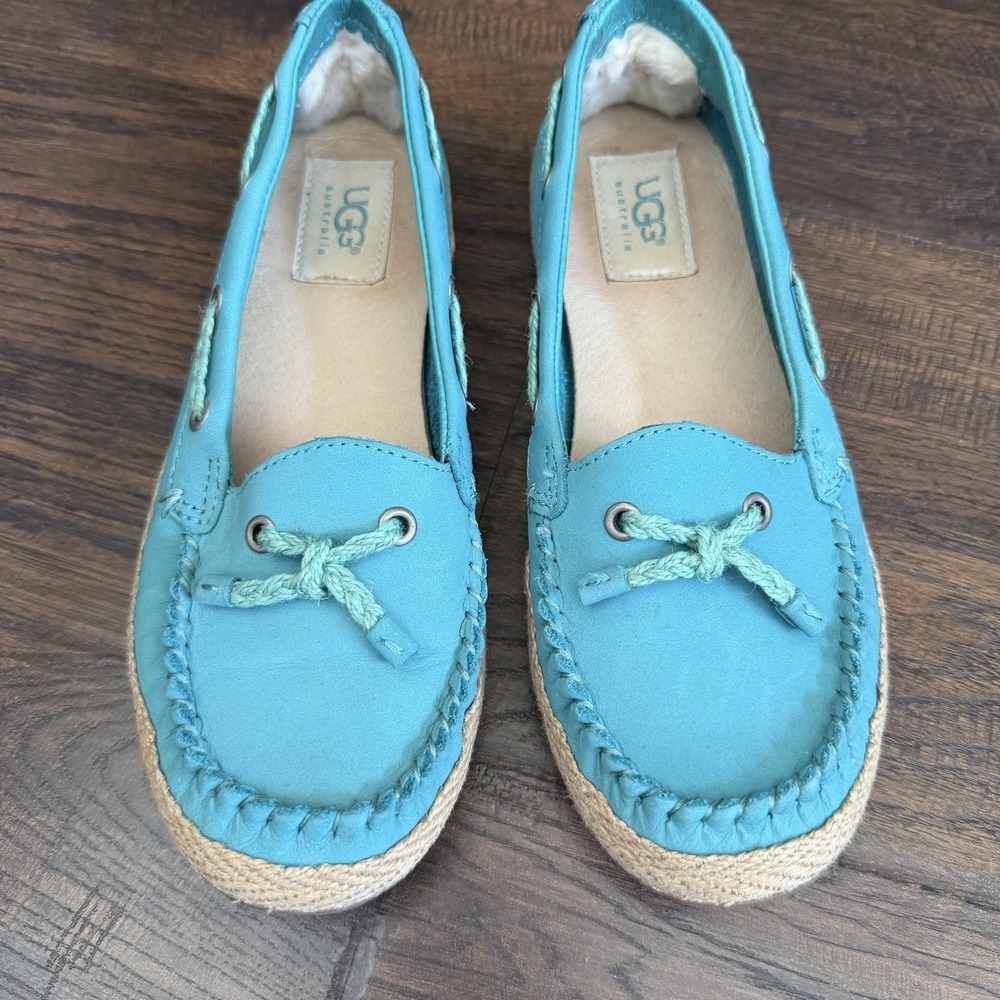 Ugg Australia Slip On Loafers Boat Shoes Women US 5.5 UK 36.5 Preppy Costal Y2K - Picture 1 of 10